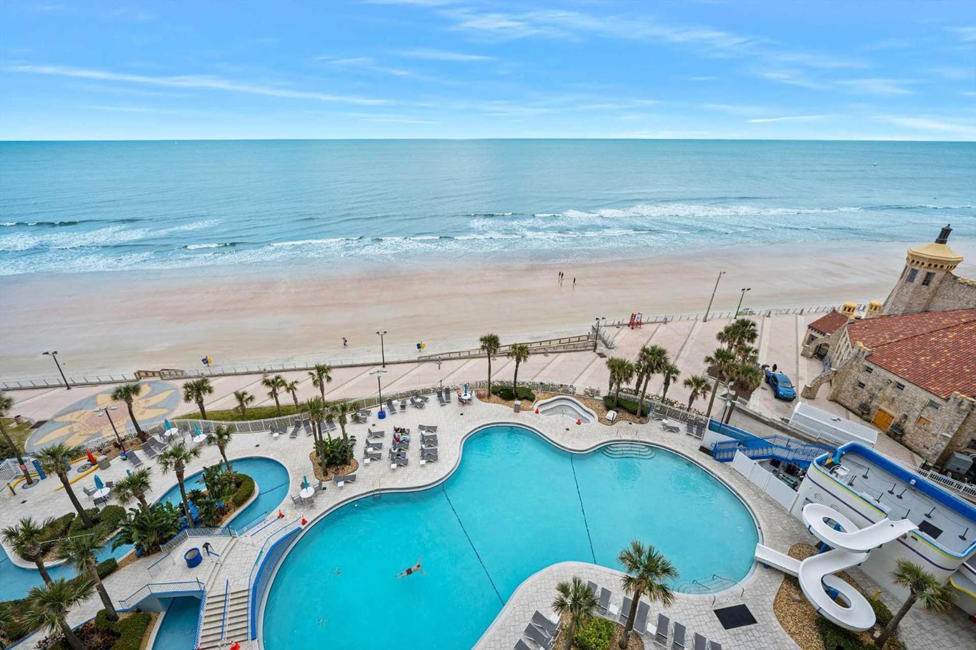 Luxury 10th Floor 1 Bedroom Direct Oceanfront Wyndham Ocean Walk Daytona | 1006